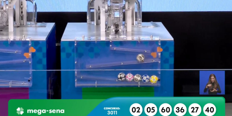 Mega-Sena, concurso 3.011: confira os números sorteados